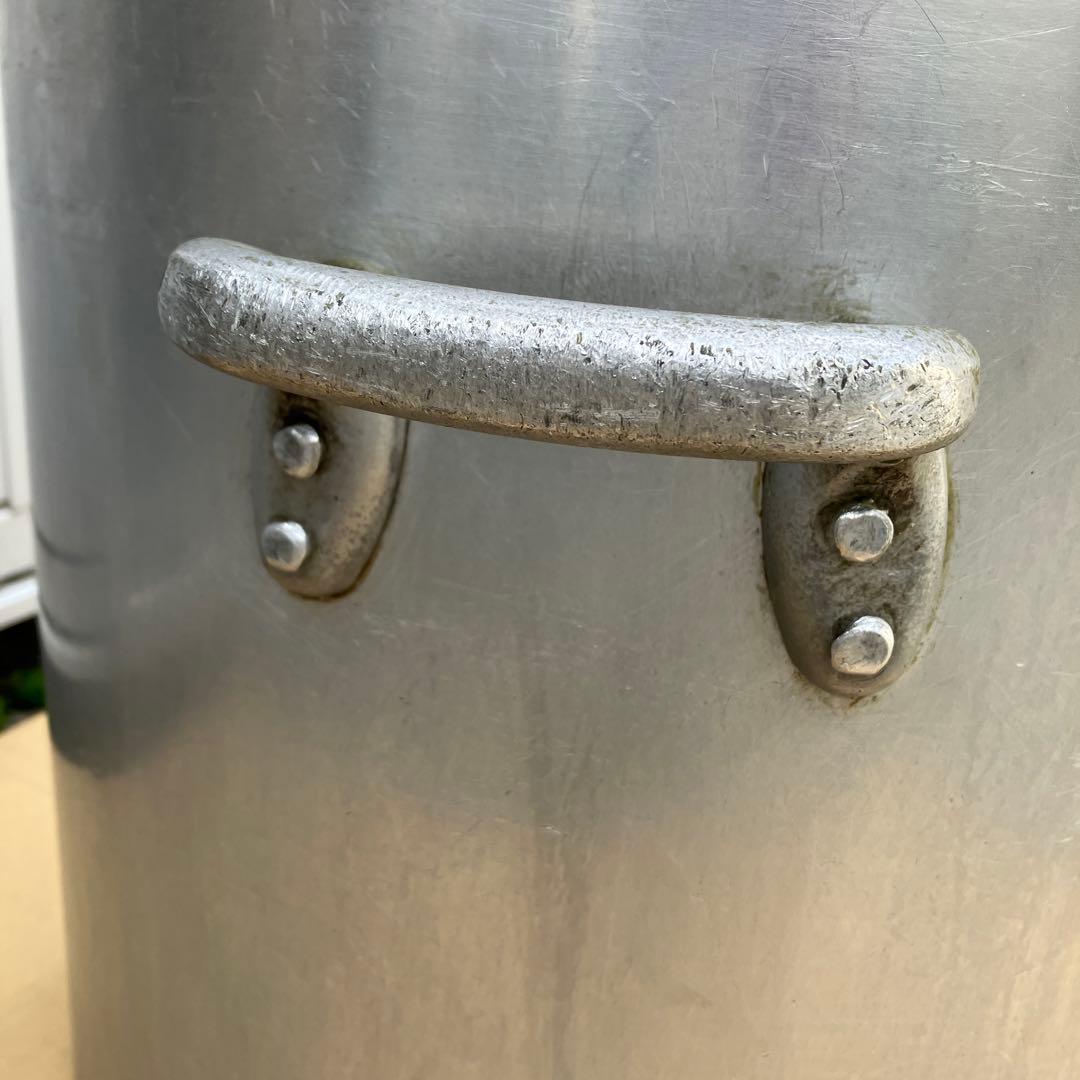 業務用　大型アルミ製寸胴鍋　大容量　2ハンドル　内径約48㎝　分厚いアルミ製