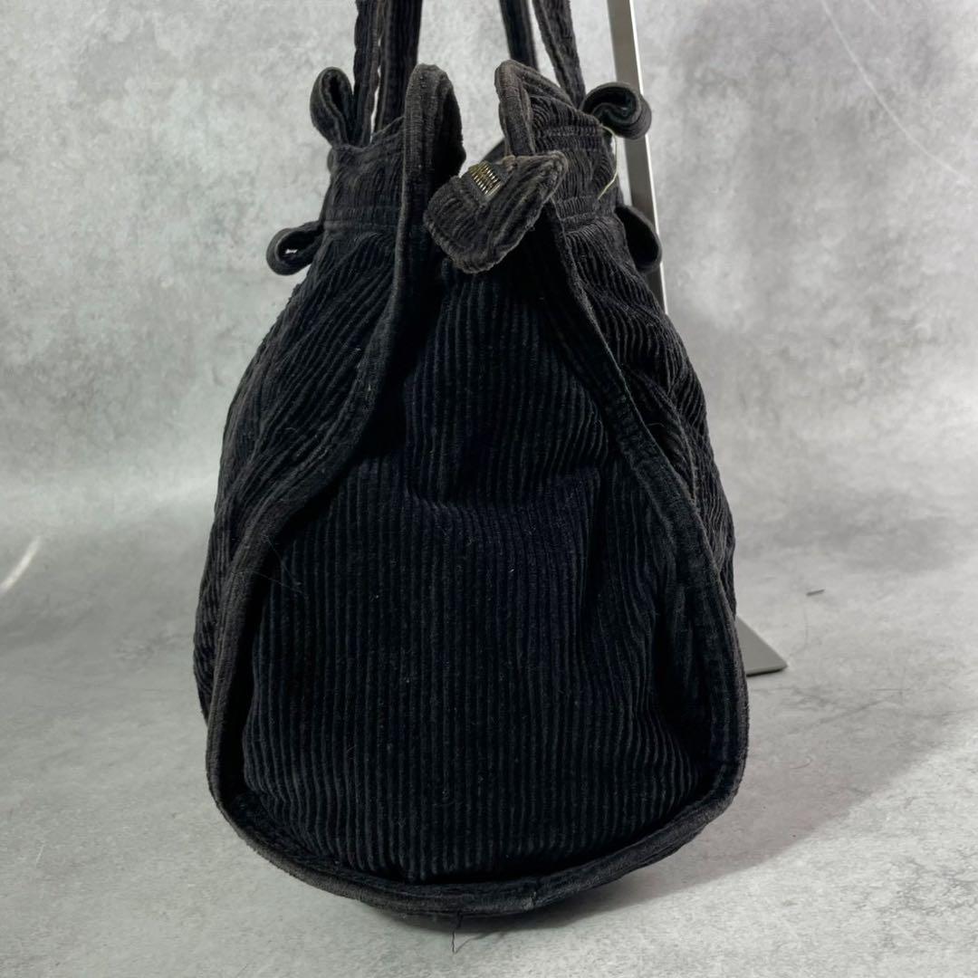DIESEL ブラック コーデュロイ トートバッグ　大容量