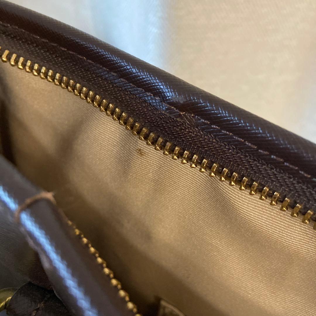 美品【coach】レザートートバッグ　ダークブラウン