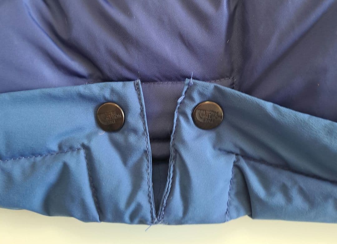 THE NORTH FACE 青レディースダウンジャケットフード付きL寸(90)