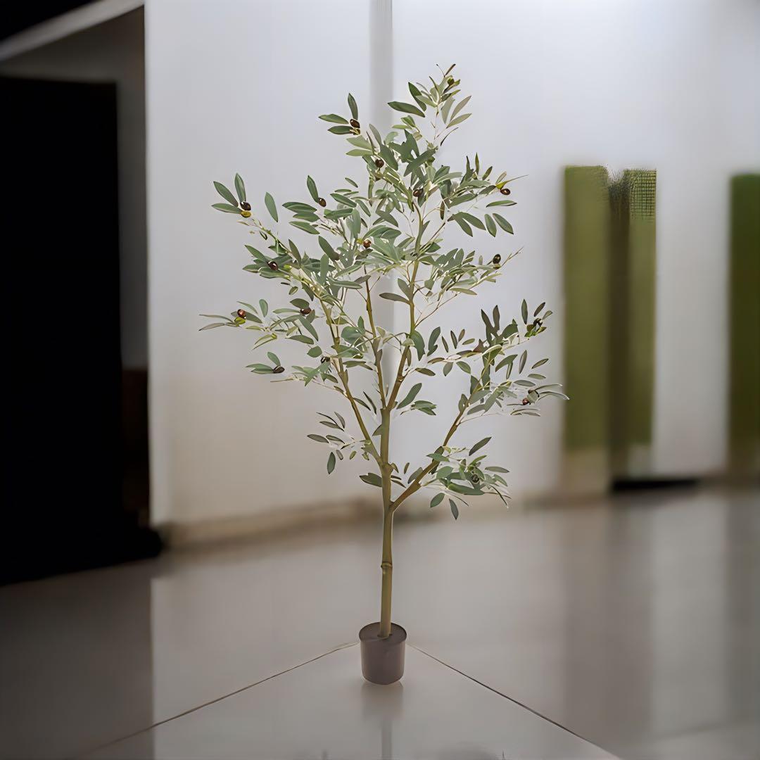 光触媒　人工観葉植物　ウォールグリーン　フェイクグリーン　オリーブポット５Ｆ