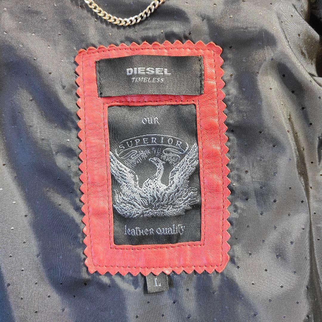 DIESEL TIMELESS 羊革 ラムレザー シングルライダースジャケット