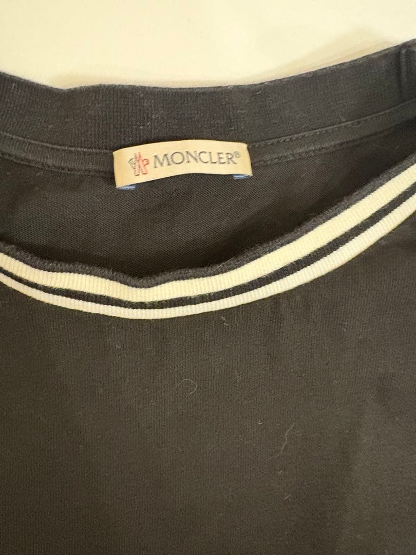 MONCLER モンクレール 半袖Tシャツ ワッペン ロゴ ブラック XL