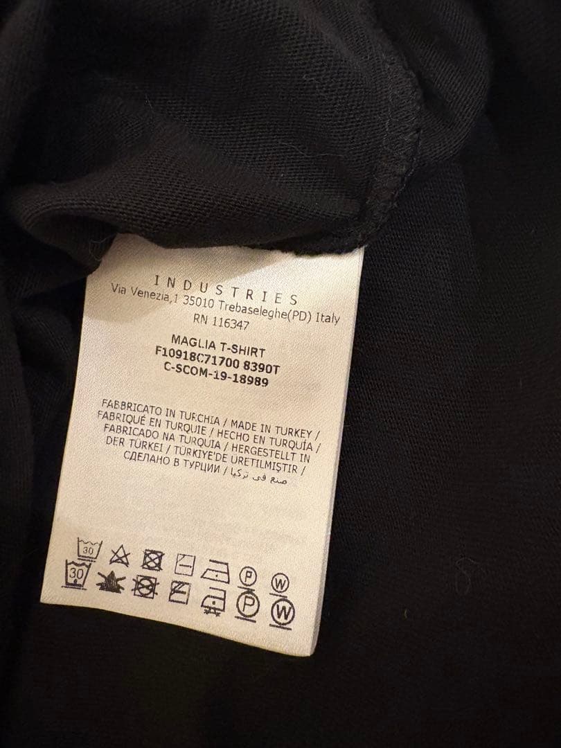 MONCLER モンクレール 半袖Tシャツ ワッペン ロゴ ブラック XL