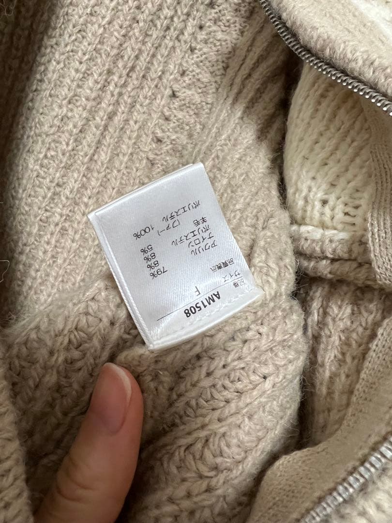 Mary logo zip tops ANDMARY ニット