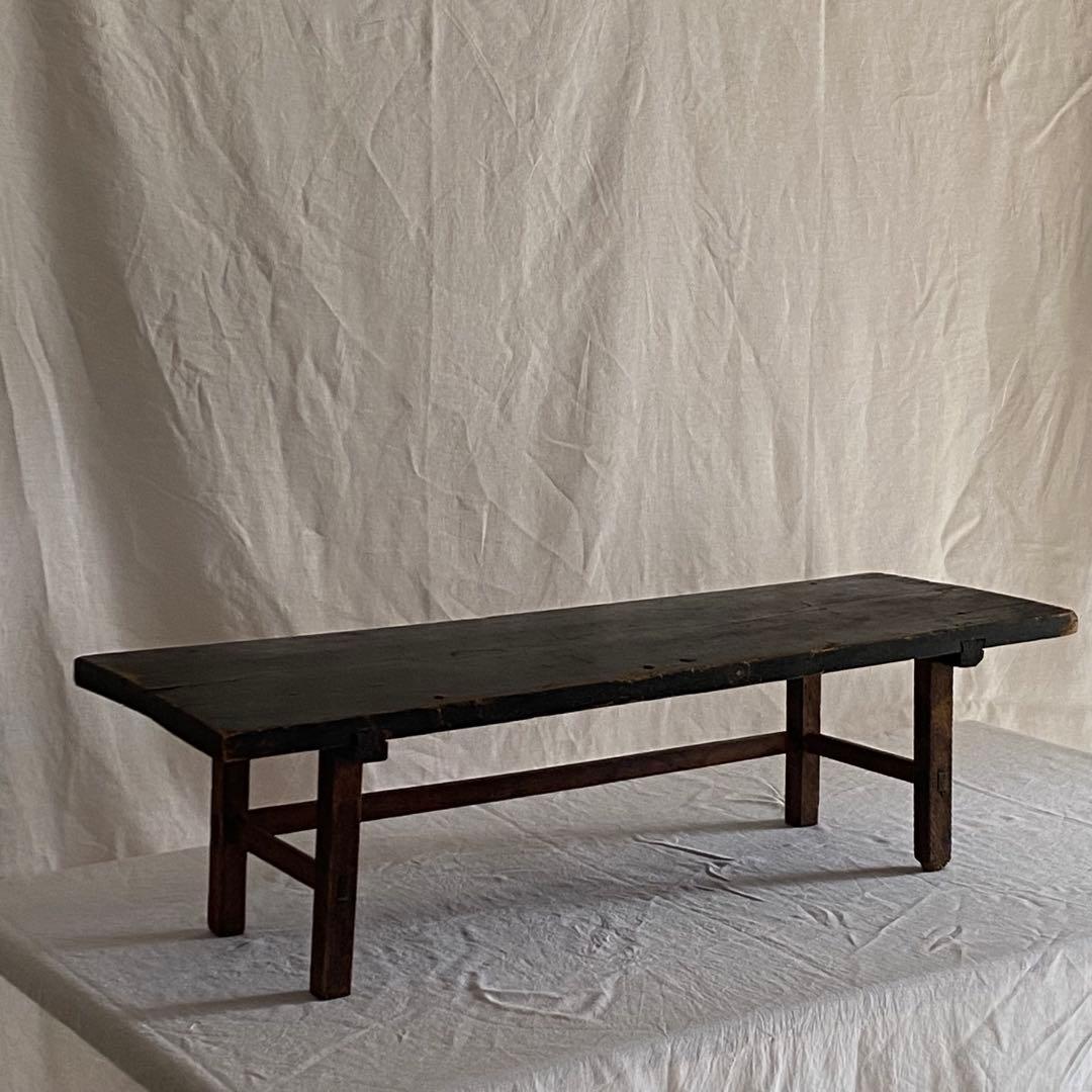 古い黒木の文机 アンティーク