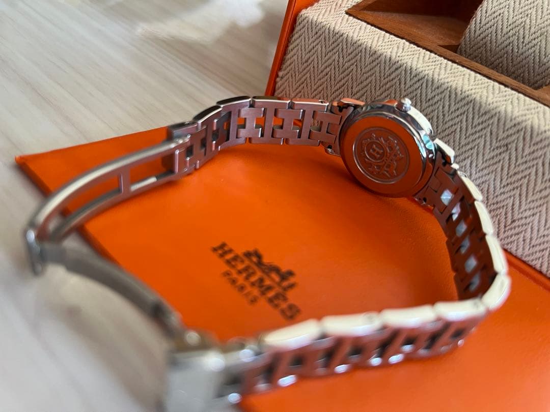 HERMES クリッパー アナログ腕時計 シルバー