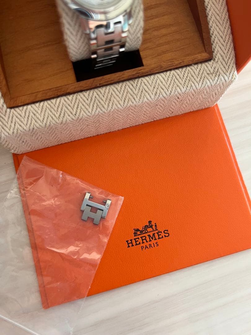 HERMES クリッパー アナログ腕時計 シルバー