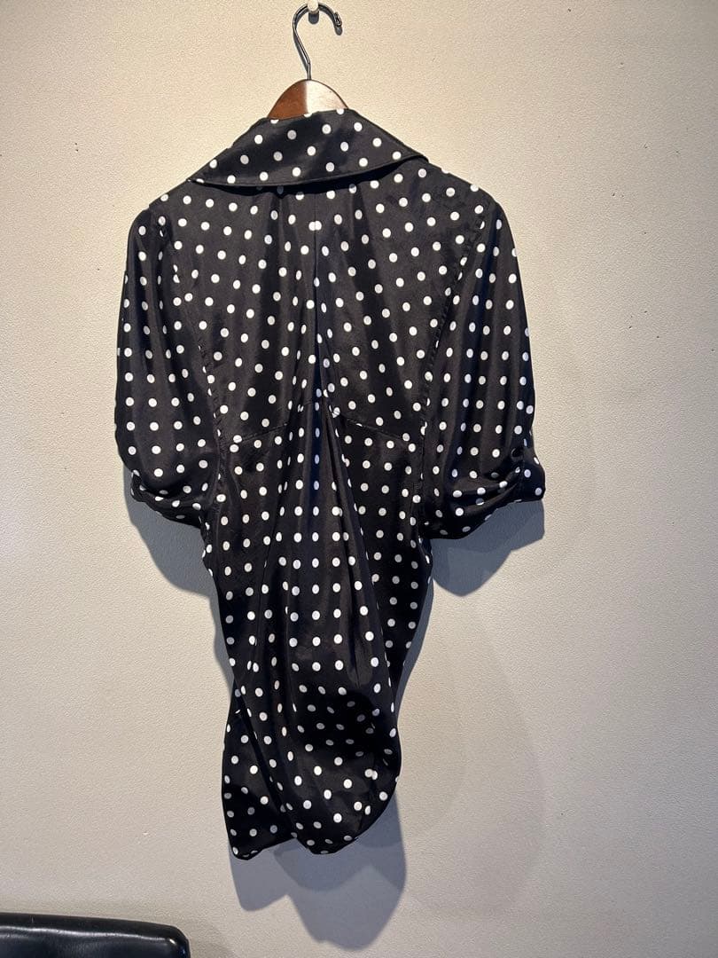 ジュンヤワタナベ　水玉模様 半袖シャツ 大きな襟付き