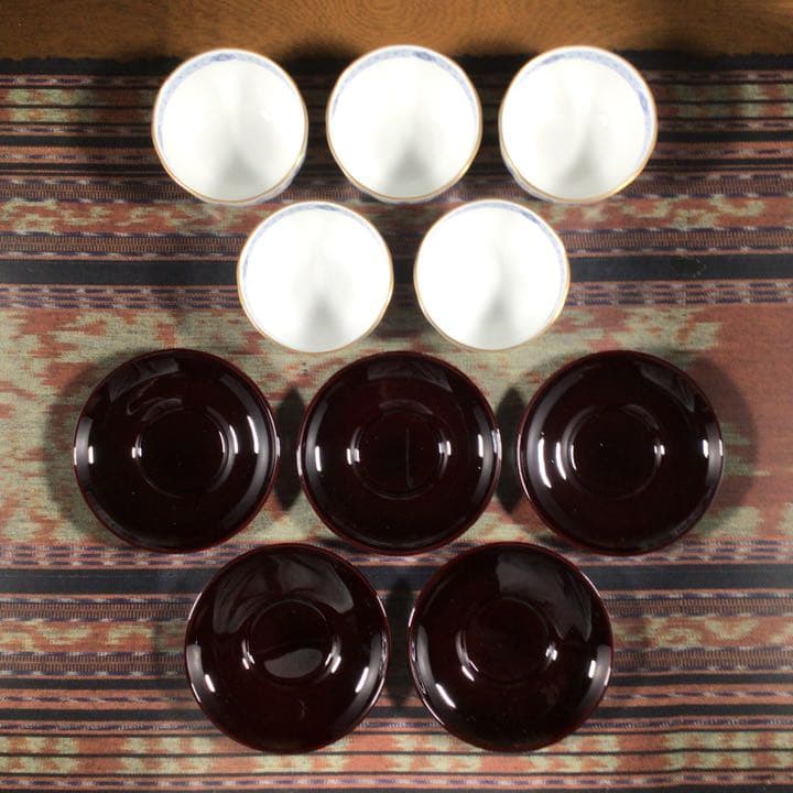 今こそうー特価』　ナルミ 『ミラノ』　汲み出し揃(茶托) 小皿　5組 大皿　1枚