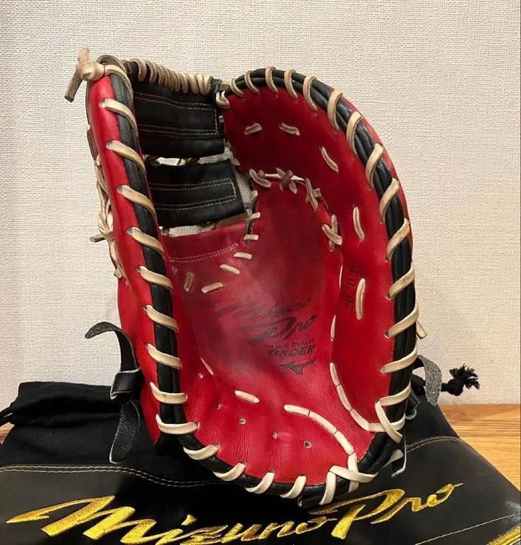 MizunoPro ORDER 軟式ファーストミット　レッド/ブラック