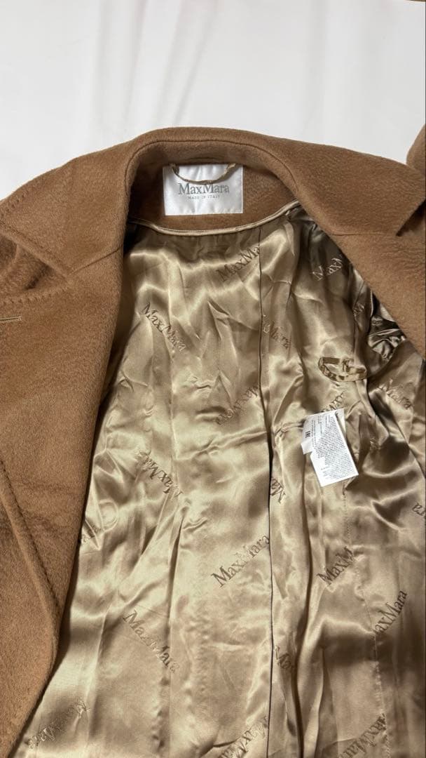 極美品MaxMaraマニュエラ ロングコート白タグキャメルカシミヤ100 XS