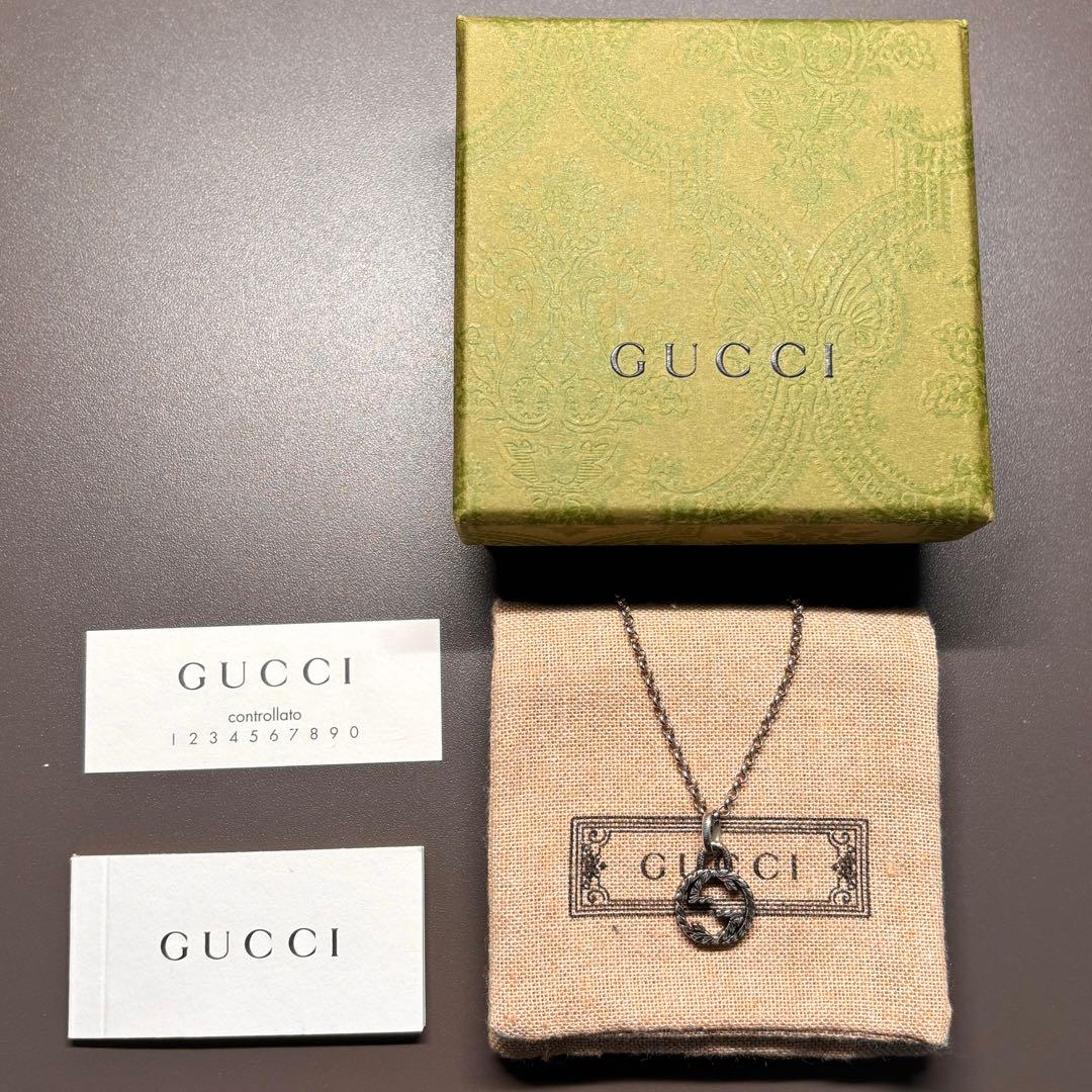 グッチ GUCCI インターロッキングGペンダント ネックレス