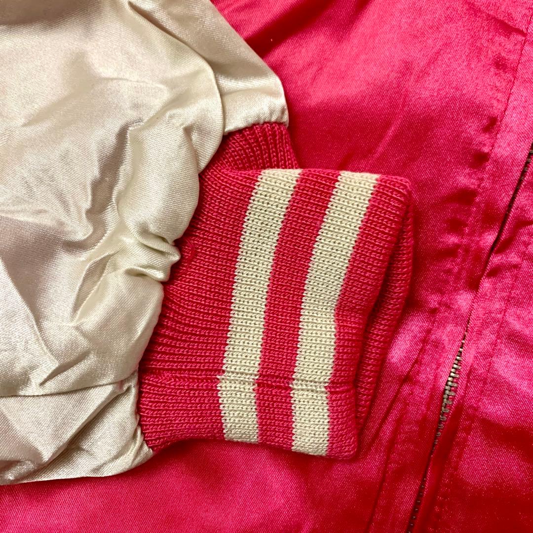 美品　ヴィンテージ　X.M. ORIGINAL ピンク スカジャン 鷹　龍　刺繍