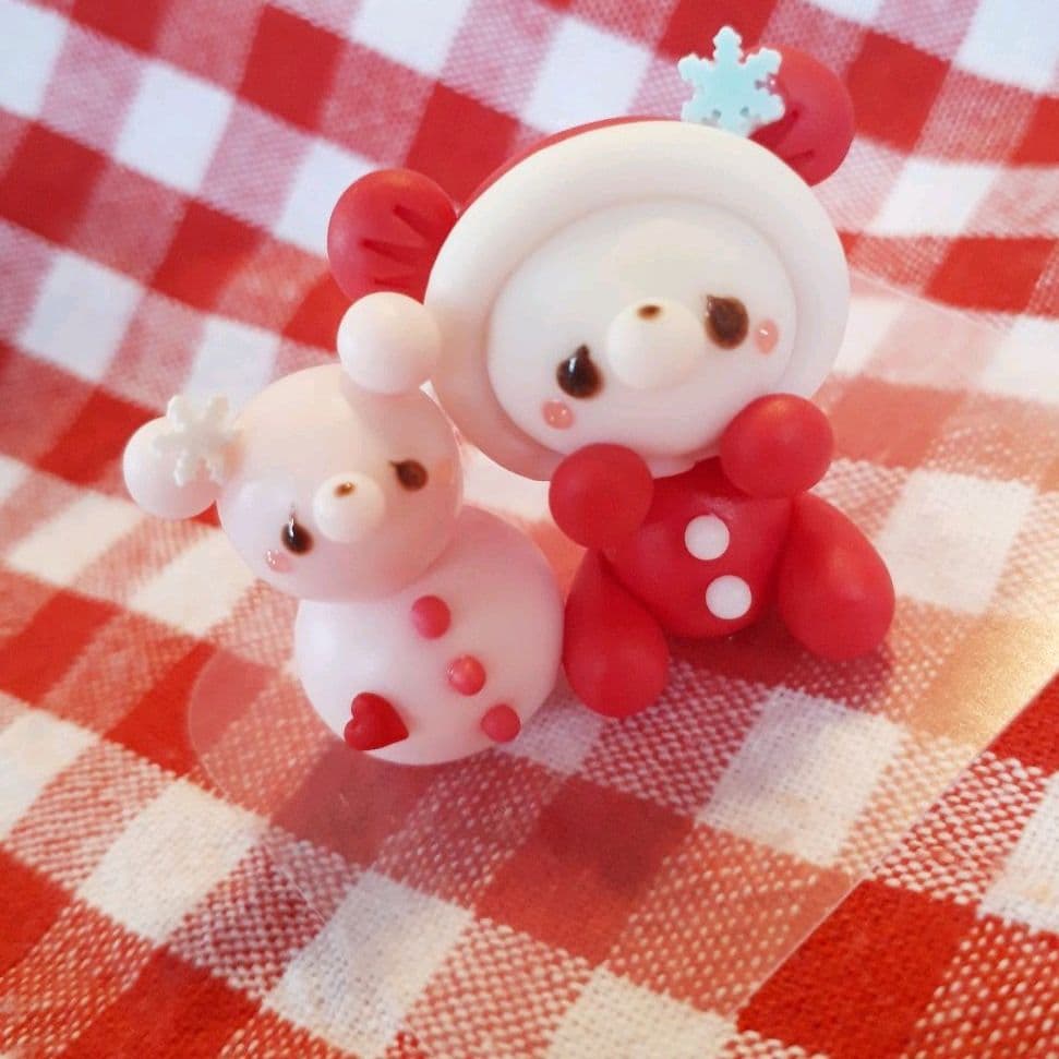 くま雪だるま&赤頭巾くまちゃん