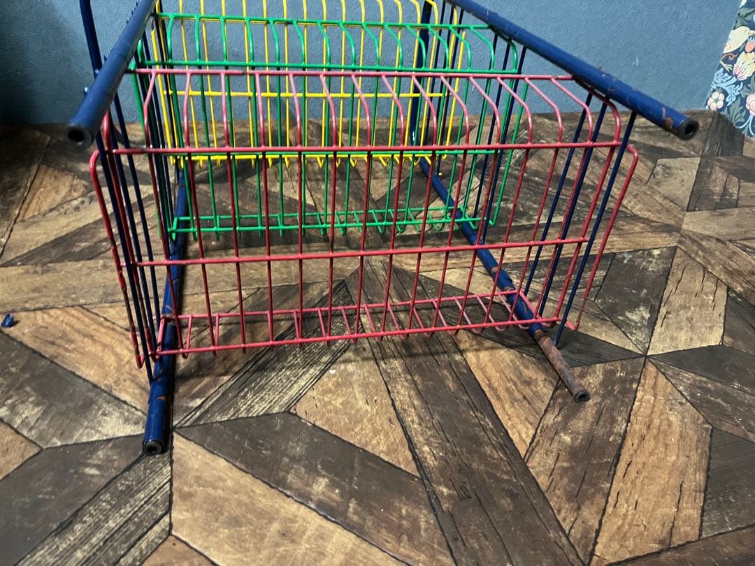 ワイヤーラック レトロポップ 昭和レトロ 当時物 小物入れ