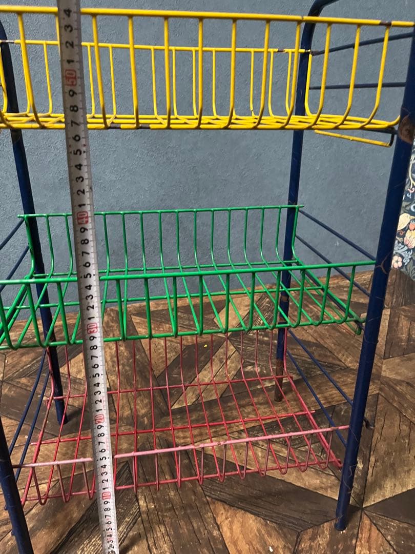 ワイヤーラック レトロポップ 昭和レトロ 当時物 小物入れ