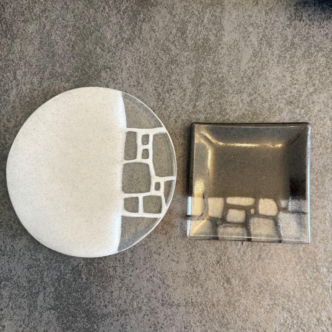 サブロウ ガラス うつわ2枚セット