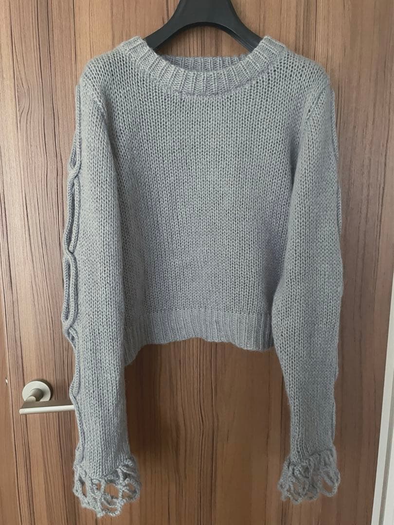 週末限定価格✨leinwande Open Cable Sweater Gray