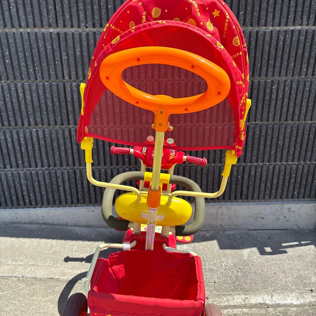 アンパンマン 三輪車 日よけ付き