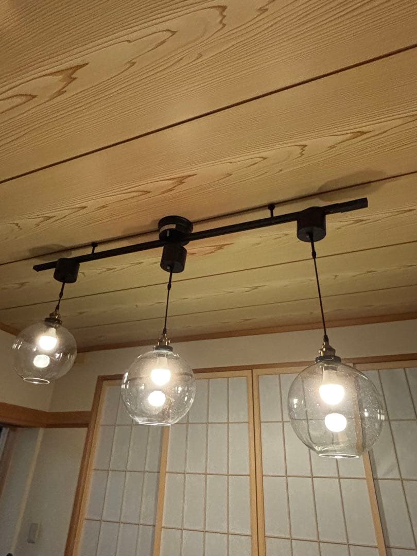 ペンダントライト　3個セット　LED電球付き