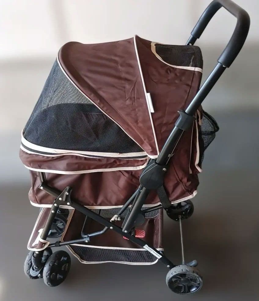 良品　Piccolo Cane ペットカート 小型犬用 ブラウン