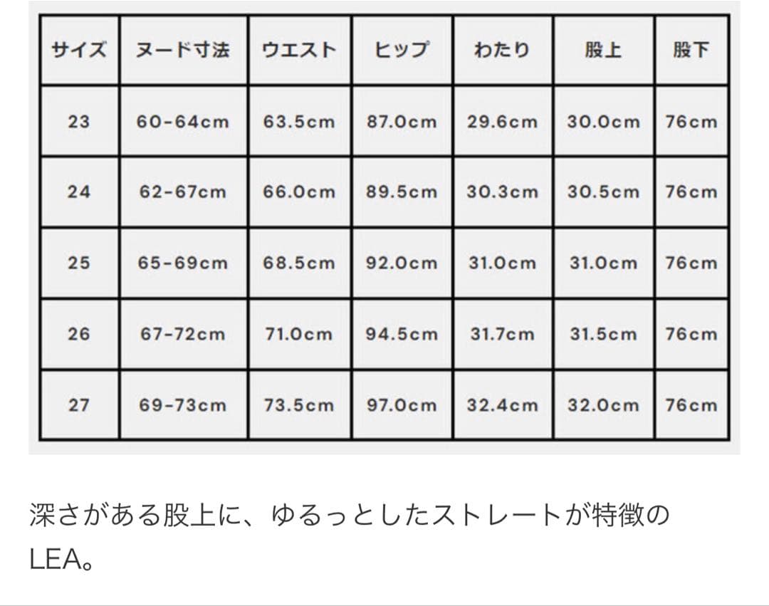 ヤヌーク　ストーレートデニム　LEA 24