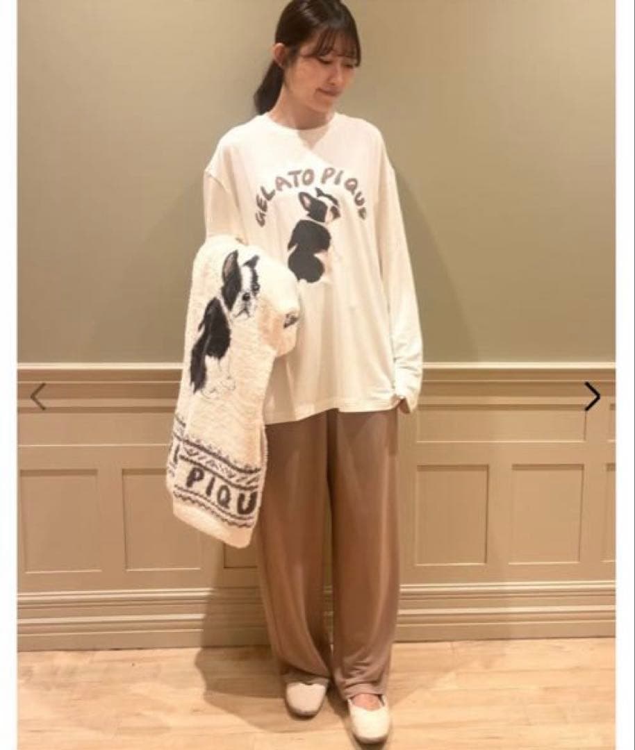 感謝価格です！ジェラートピケ　ふわふわパグさんジャガードブランケット超大判タイプ