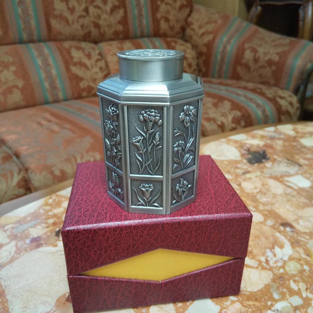 新品未使用 中国 茶葉入れ 鉄瓶 花