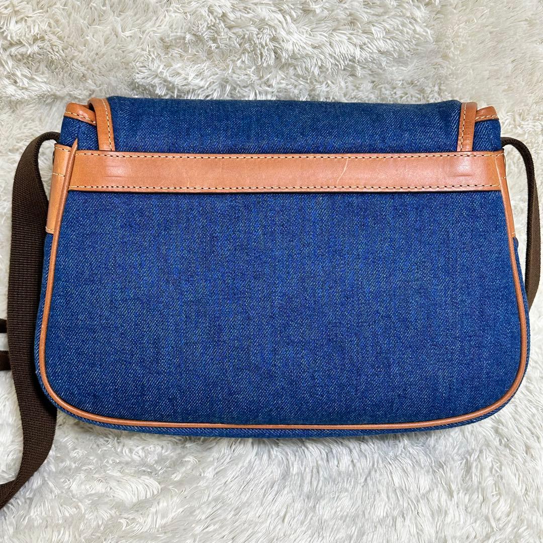 【極美品】ハンティングワールド デニムメッセンジャーバッグ 購入証明書付き