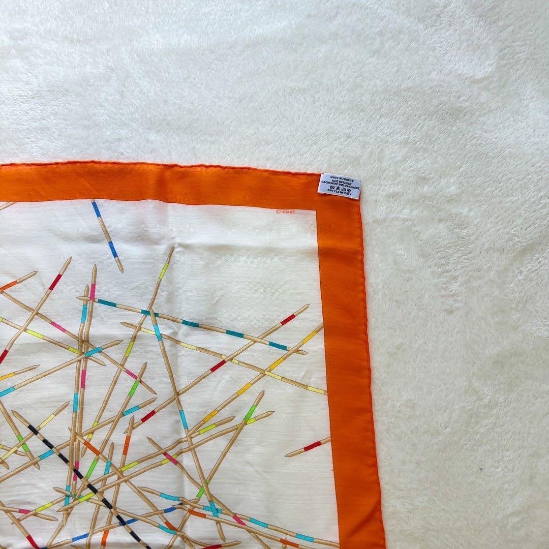 希少　エルメス　HERMES　カレ70　カシミヤ　シルク