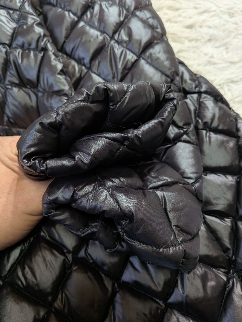 未使用級タトラス パルマ ダウンコート ロング丈 キルティング ベルト 黒 XL