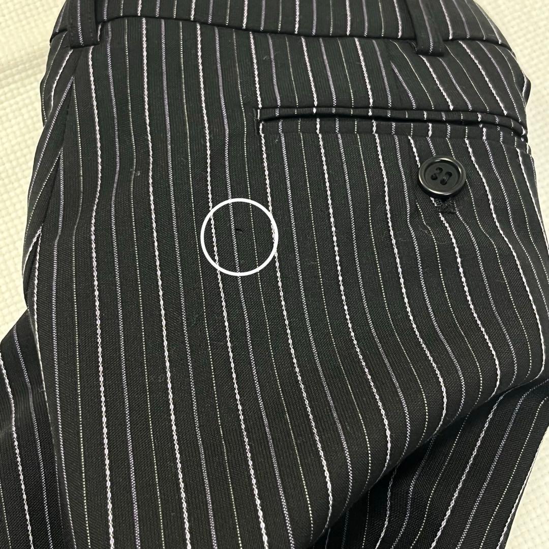 ポールスミス　ブラック　スーツ　セットアップ　ストライプ　40 花柄　黒　L