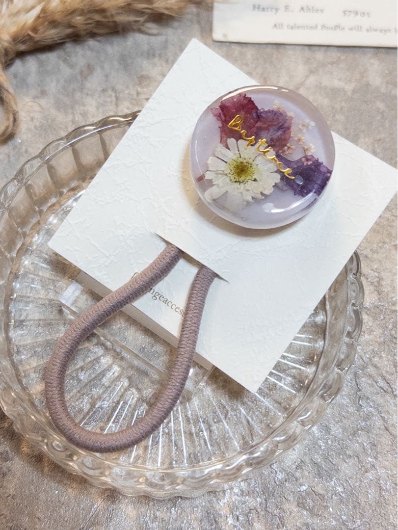 new！！マトリカリアヘアゴム(パープル.ブルー)