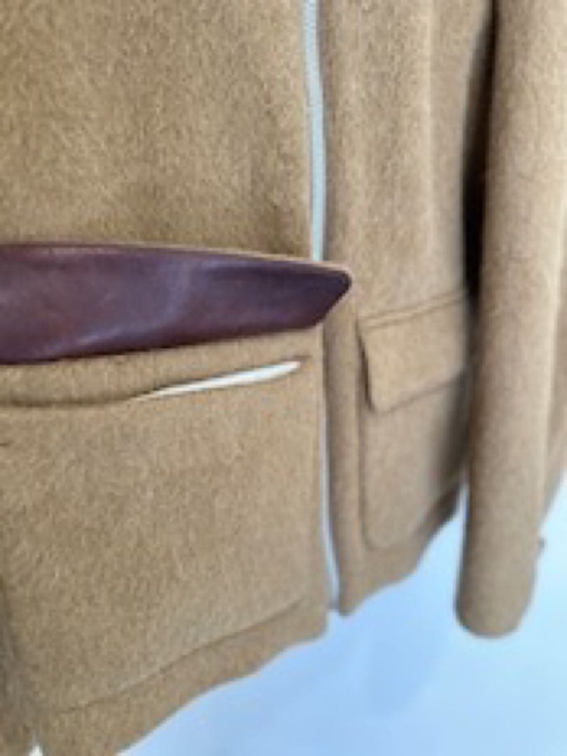 INTERIM ダブルフェイス ヘアリー アルパカ ウール スポーツジャケット