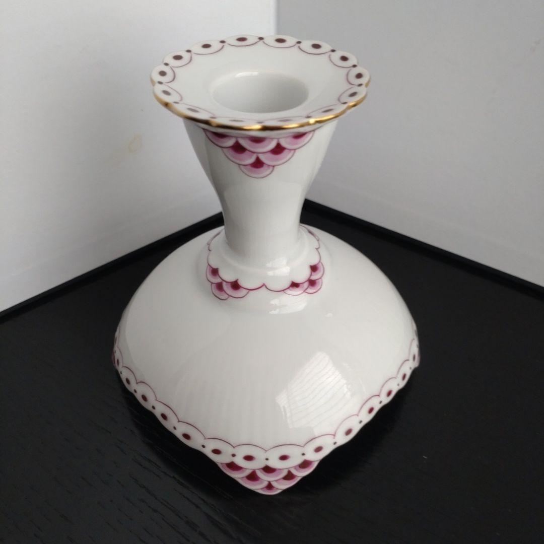 ロイヤル・コペンハーゲン バーガンディ プリンセス キャンドルスタンド