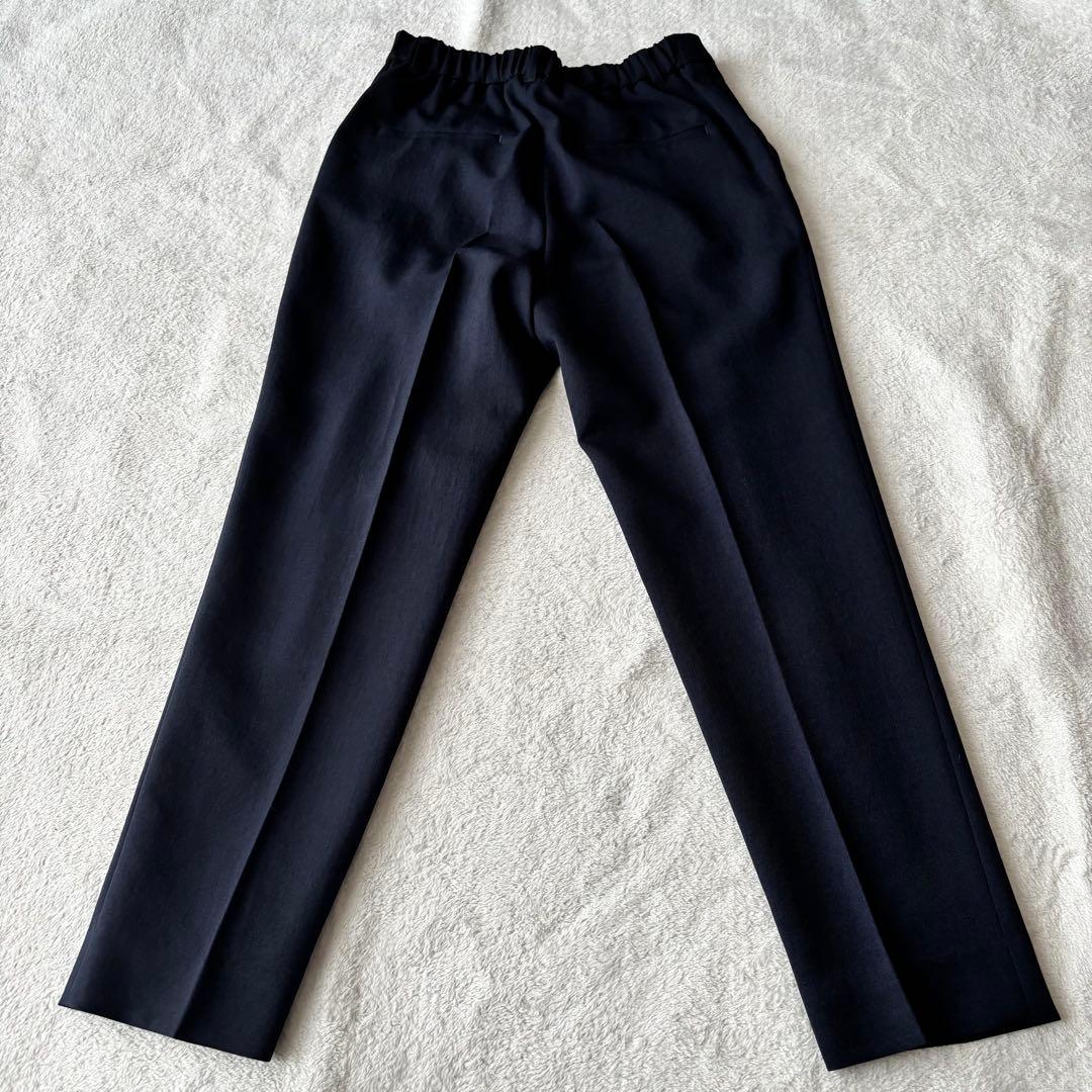 美品 INDIVI インディヴィ ノーカラー パンツスーツ ノーカラー L