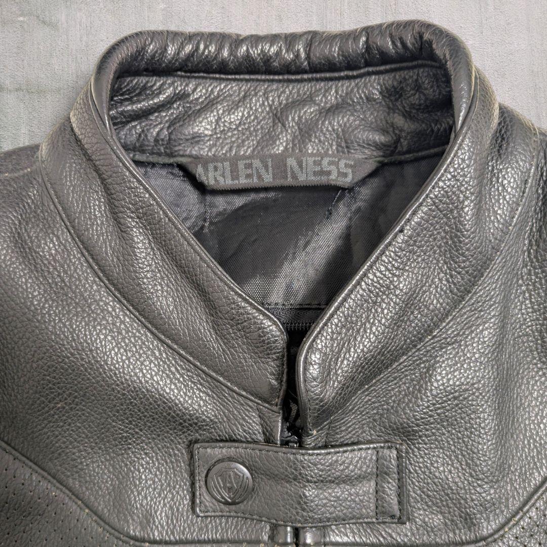 90s アレンネス ヴィンテージ レーシング レザージャケット 本革 Ｍ バイク