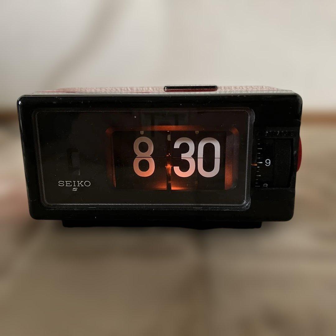 昭和レトロSEIKOパタパタ時計　置き時計 超レア、美品