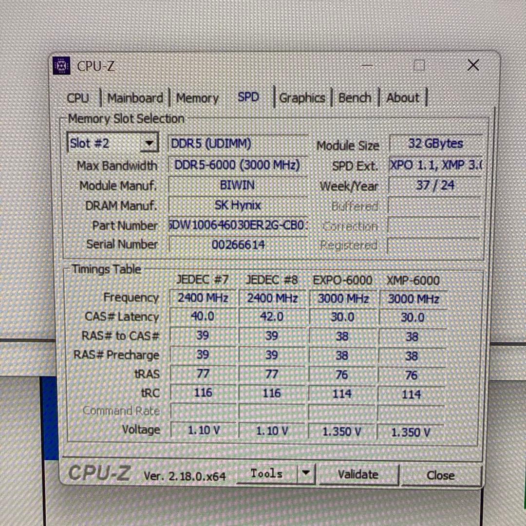 き*げ様 Biwin DW100 DDR5 64GB CL30 6000MHz