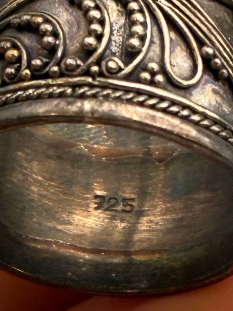 18号 ハンドメイド　 925銀　シルバーリング　男女兼用　ビンテージ　指輪