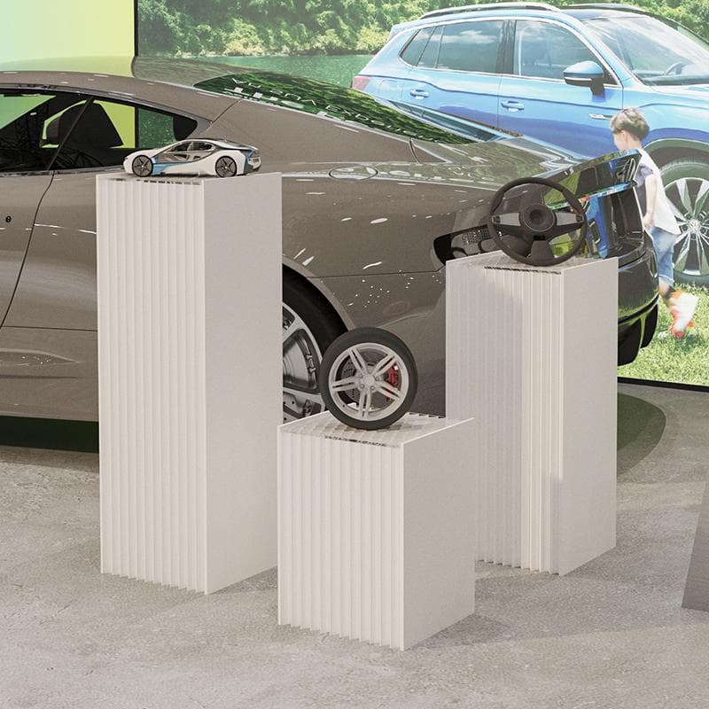 ディスプレイスタンド高さ118㎝長さ30㎝展示台 陳列台組立不要 展示会イベント