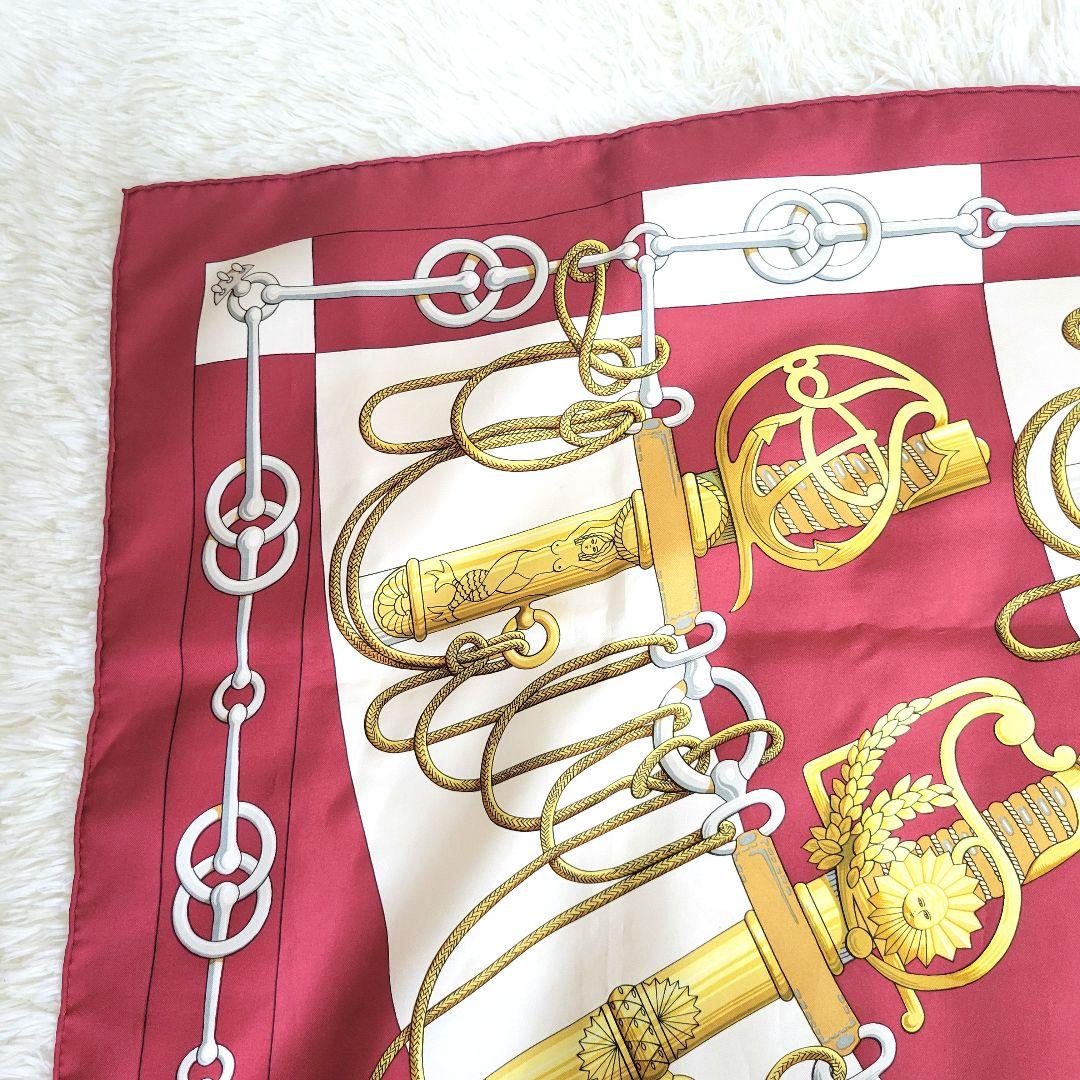 激レア！　エルメス　カレ90　Cliquetis　剣柄　シルク