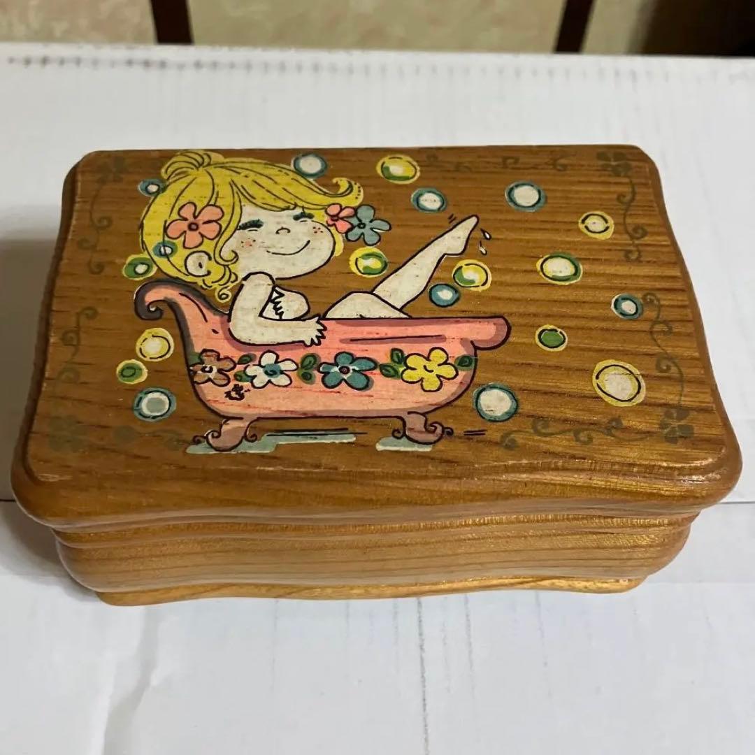 水森亜土　木製オルゴール（七つの子）