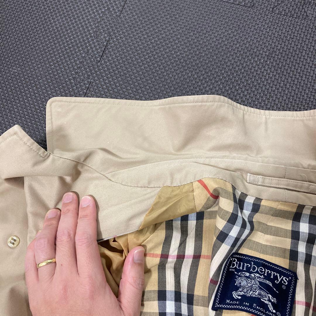 バーバリー　ステンカラーコート　一枚袖