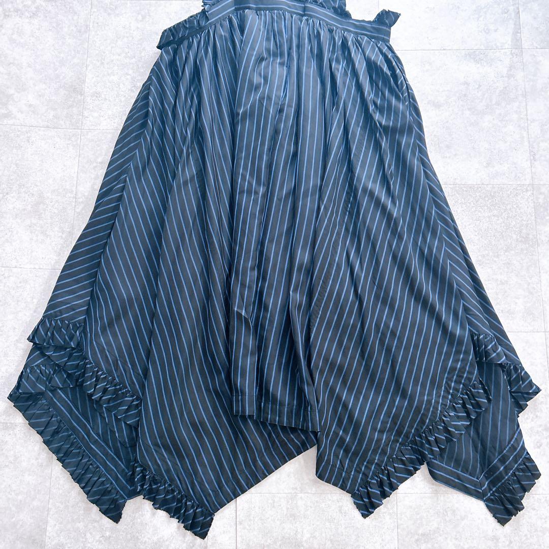 美品✨noir kei ninomiya ジャンパースカート　ストライプ フリル