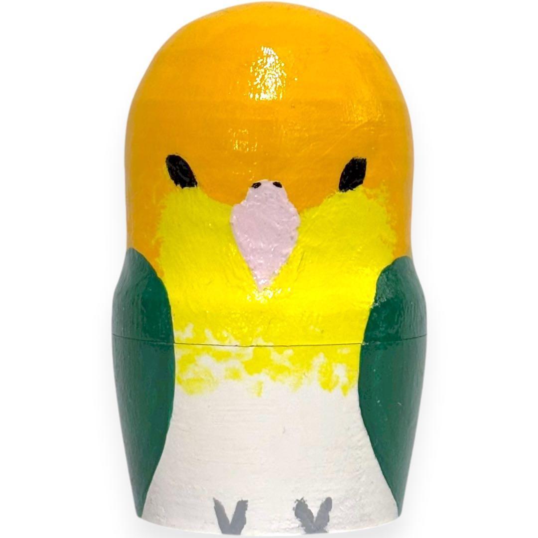 インコ 鳥 入れ子 マトリョーシカ 10個セット ハンドメイド