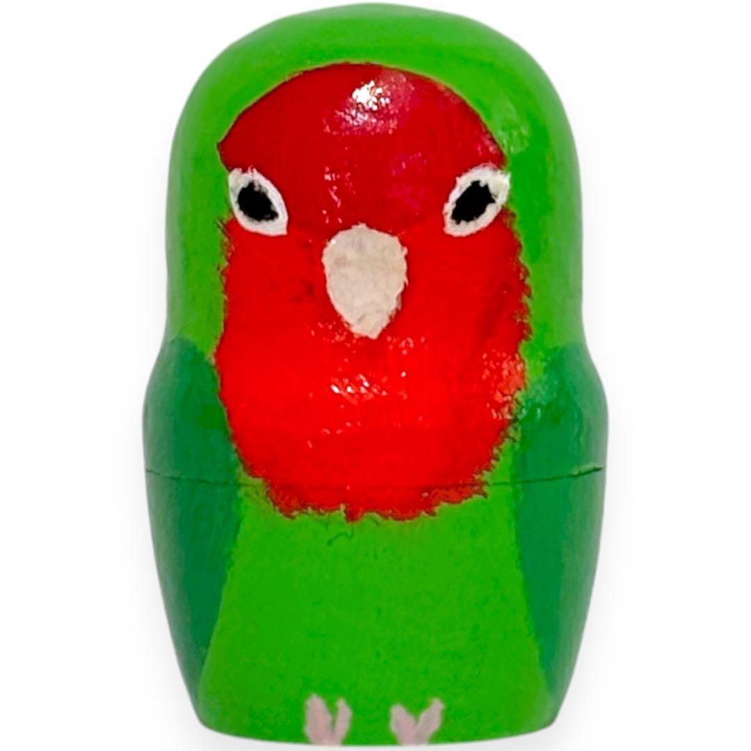 インコ 鳥 入れ子 マトリョーシカ 10個セット ハンドメイド