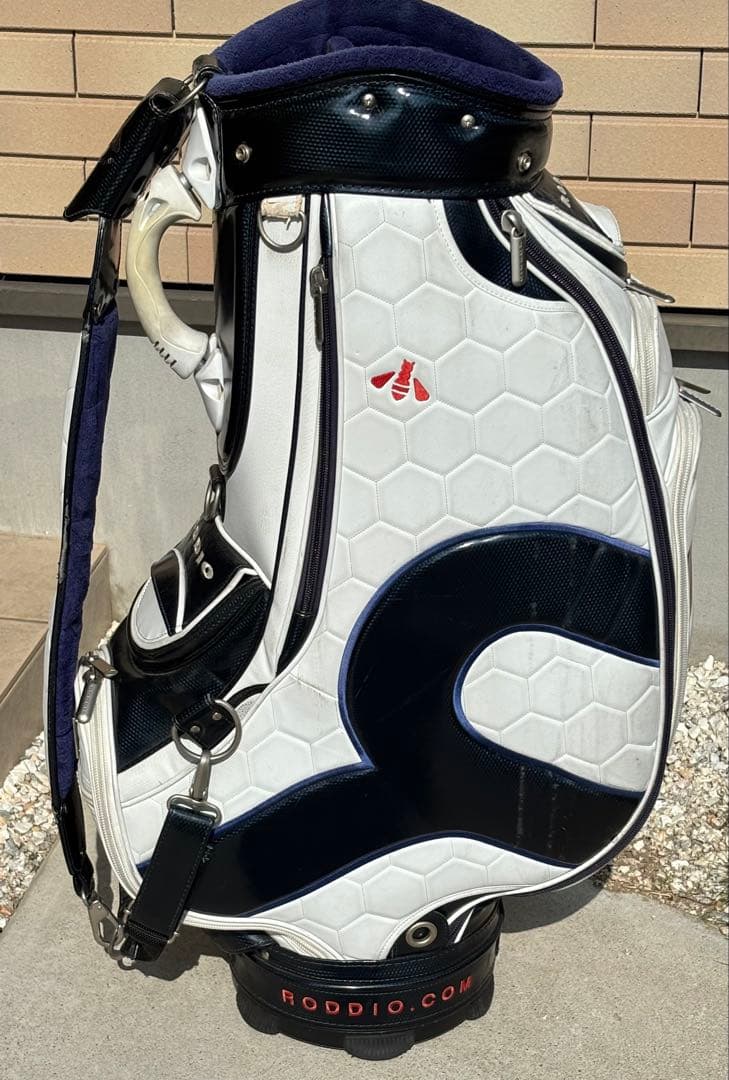【8/6迄限定】RODDIO ゴルフバッグ・キャディバッグ ホワイト・ネイビー