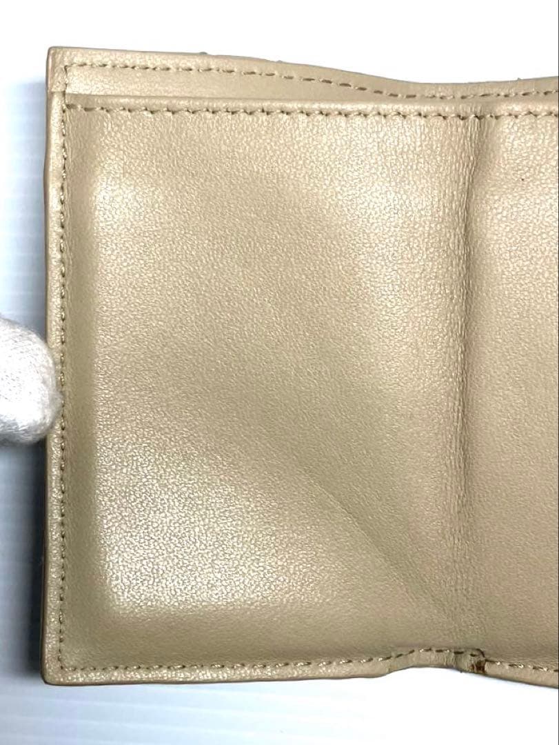 クリスチャン　ディオール　カナージュ　カロ　CDロゴ 三つ折り財布　袋付き